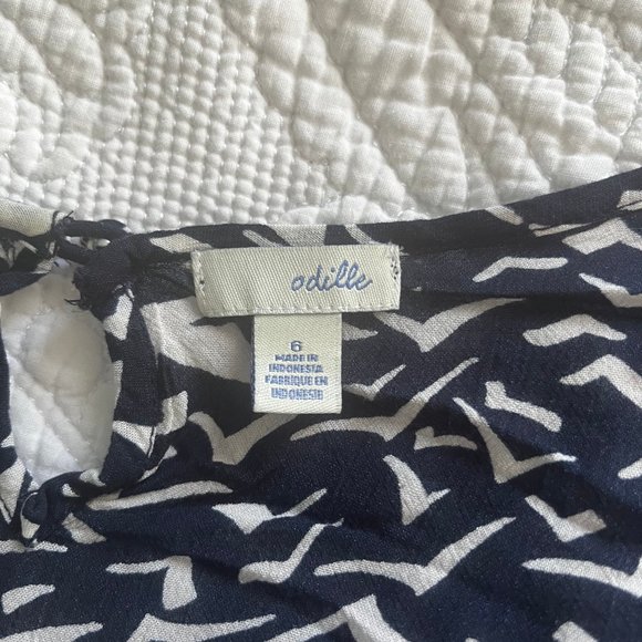 Blue top short sleeve seagull pattern - Picture 4 of 4